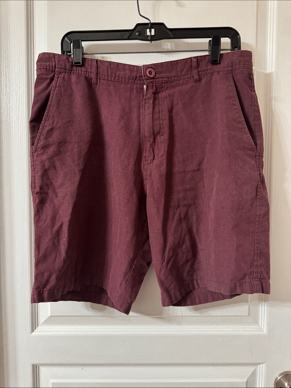 Men's Flat Front Shorts in Maroon